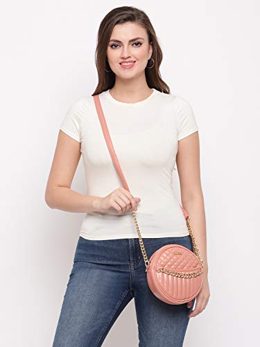 Image of KLEIO Quilted Leather Sling Bag for Girls with Polyester Lining | Spacious Crossbody Sling Bag for Women to Carry Essentials In Travel, Parties & College