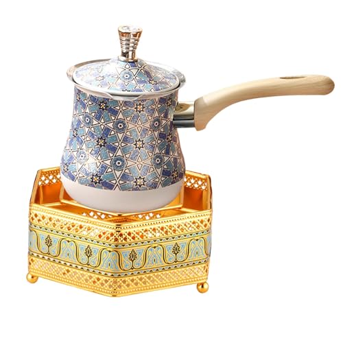 Sharplace - Sharplace Cafetière turque multifonctionnelle avec poignée en bois et chauffe-lait en acier inoxydable pour café et maison, 720ml