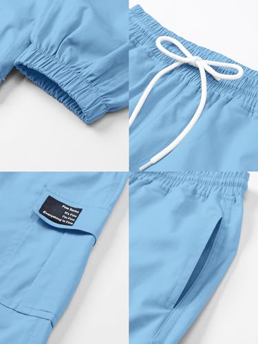 Image of SANGTREE Girls & Womens Drawstring Cargo Jogger Pants,3 Years - Women 3XL