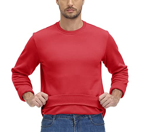 Tacvasen Mens Fleece Sweatshirt Crewneck Sweatshirts Warm Sweatshirts Cotton Sweatshirts Outdoor Sweatshirts Windbreaker Sweatshirts #TOP3
