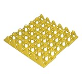 Egg Crate, 5PCS Flats 30 Cell Egg Crates Holder Tray Stackable Egg Cartons Hold Multiple Eggs Egg Tray Egg Cartons Home Farm Supplies for Storing, Sorting (Yellow)