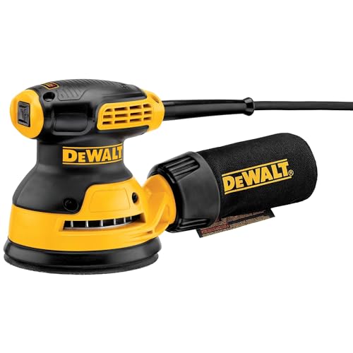DEWALT Orbital Sander Kit, 5 inch, 3 amp, Corded, 12,000 OPM (DWE6421K)