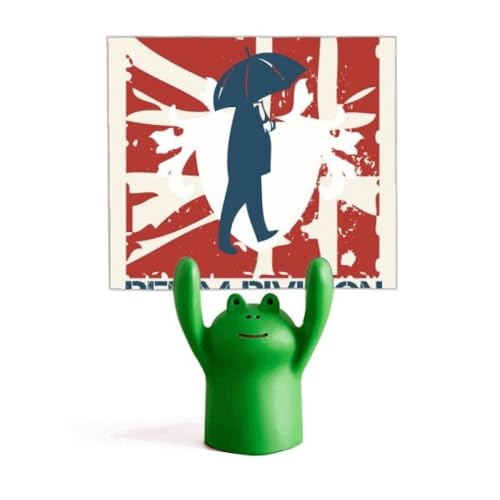 Support de mémo bleu et rouge avec motif parapluie graffiti
