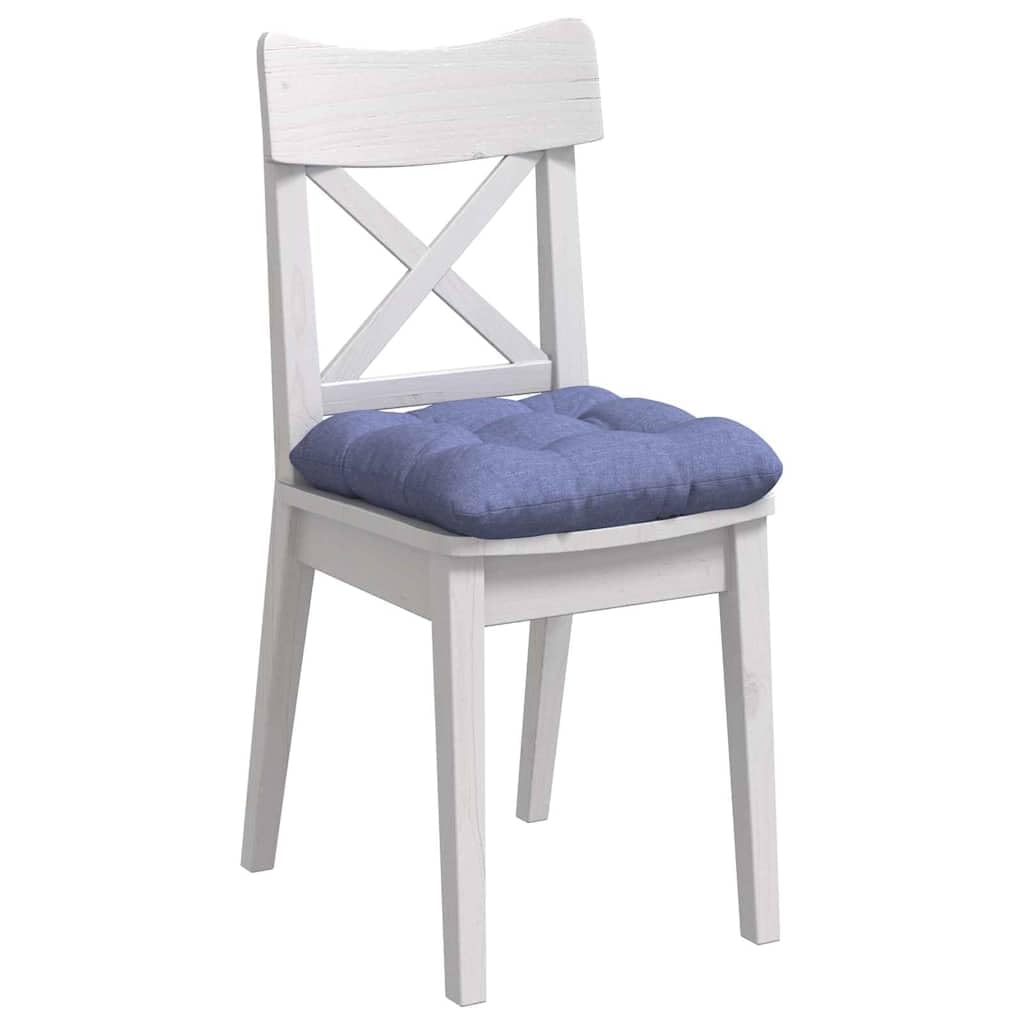 Cuscino per sedia, 4 pezzi, blu jeans, 40 x 40 x 12 cm, in tessuto morbido, imbottito, per divano, sedia, panca, con rivestimento interno sfoderabile, durevole e confortevole, per soggiorno