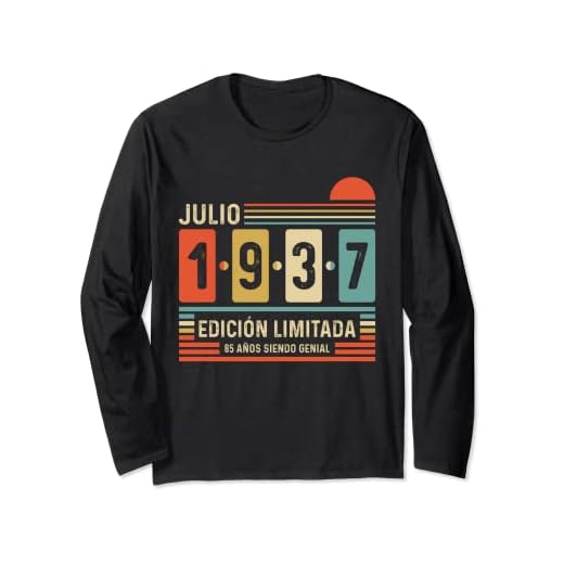 85 Años Julio 1937 Leyenda Regalo 85 Cumpleaños Manga Larga