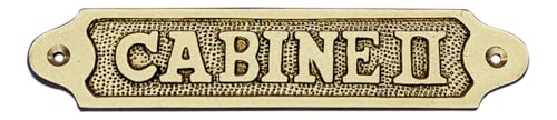 Sea-Club Targhetta per porta CABINE II in ottone