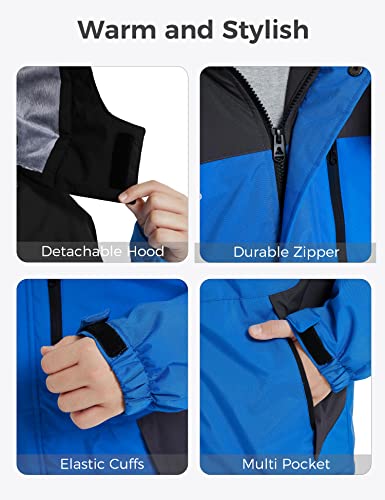 Wantdo Unisex Thick Ski Jacket Warm Winter Snowboarding Coat Raincoat Blue 10/12 #TOP5