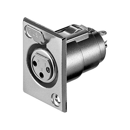 Preisvergleich Produktbild goobay Wentronic XLR 187 3 XLR FM Edelstahl Aderverbinder Verbinder Fäden (Edelstahl)