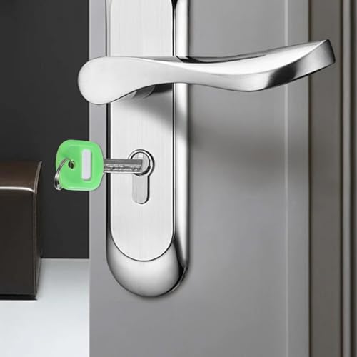 20 Stück Silikon-Schlüsselkappen mit Schlüsselring | Schlüsselkappen Eckig | Schlüsselmarkierung Ideal für Zuhause & Büro