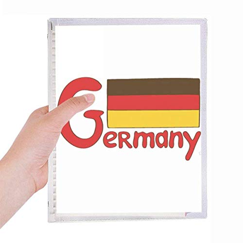 Carnet à spirale rechargeable rouge motif drapeau pour notes et bureau