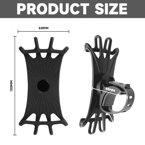 KYLOS Soporte Movil Bicicleta, Universal 360° Rotación Soporte Móvil Moto Bici Montaña Gps Desmontable Silicona Motocicleta Soporte Para Iphone, Y 4.5"-7.0" Smartphones,Soporte Movil Bicicleta - imagen 3