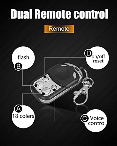 Image of 8 PCS Motorcycle LED Underglow Kit with RF Remote Multi-Color Motorcycle Lights Waterproof RGB LED Strips for Harley Honda Kawasaki Suzuki Indian