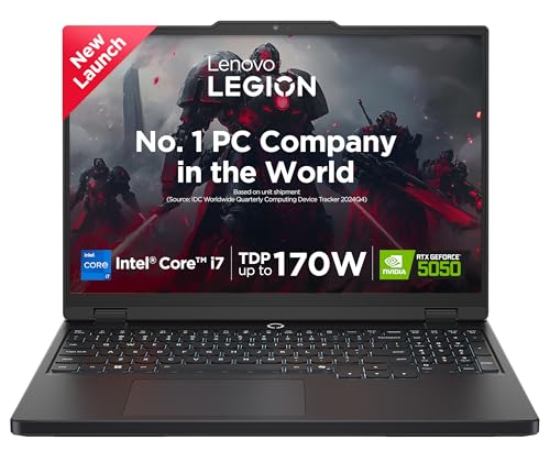 Lenovo Legion 5 2025 Intel Core i7-13650HX | NVIDIA RTX 5050 8GB (16GB RAM/512GB SSD/WUXGA IPS/165Hz/15.3" (38.8cm)/Windows 11/Office 2024+AI Now/Black/2.1Kg), 83LY00SUIN AI Powered Gaming Laptop
