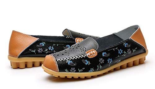 Image of VenusCelia Women's Floral Comfort Walking Flat Loafer