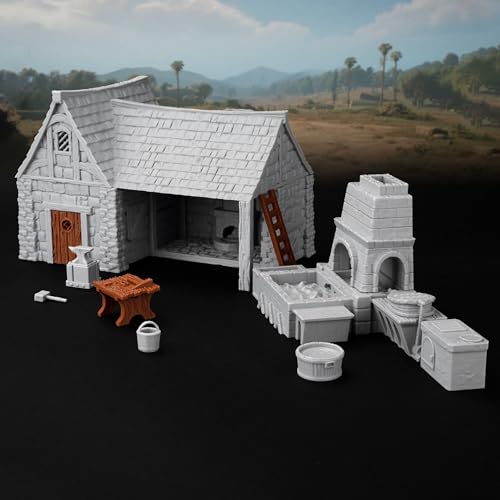 RPG Modular D&D Terrain Kit Blacksmith’s Shop