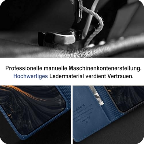 Protection Samsung Galaxy A37 5G étui rabat bleu clapet anti-espionnage