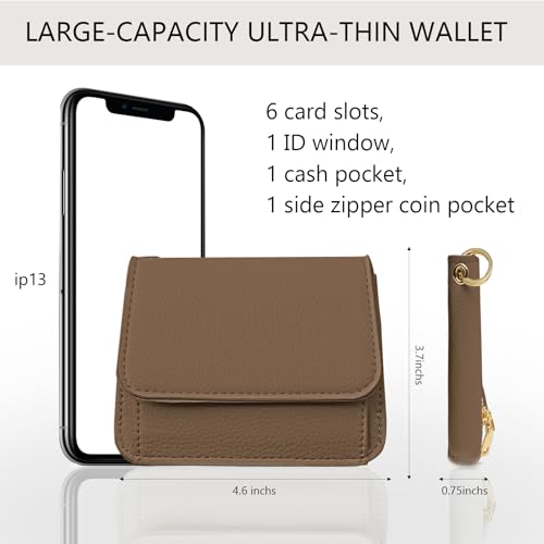 Image of Keychain Wallet for Women,RFID Wristlet Wallet with Beaded Strap