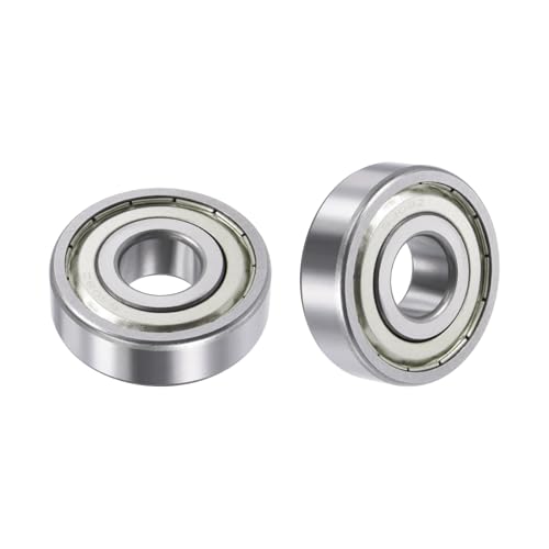 HiPicco 6303ZZ Deep Groove Ball Bearings, ID I.D.=17mm, O.D.=47mm, Thickness=14mm Double Shielded Ball Bearing Pre-Lubricated Chrome Steel Z2 Lever 2pcs