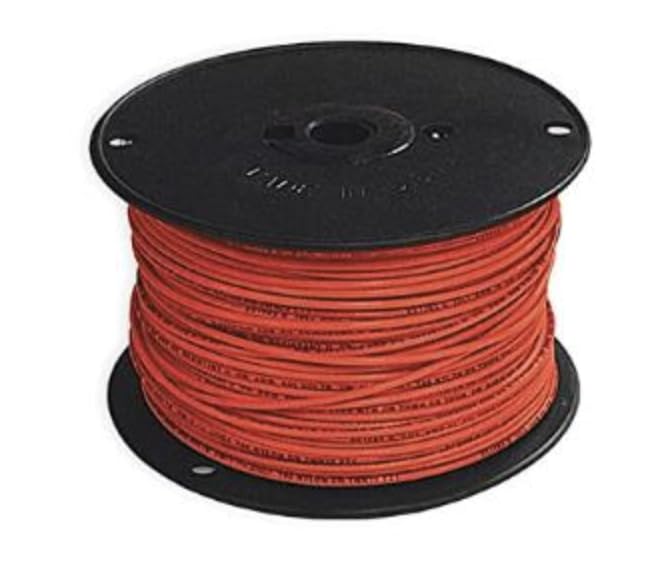 14 Gauge THHN Copper Stranded, 500 Foot Reel, Red, 14 AWG, Up to 600 Volt Rated, UL Listed, Rated THHN and THWN, Thermoplastic Insulation/Nylon Sheath, Heat, Moisture, Gasoline and Oil Resistant II