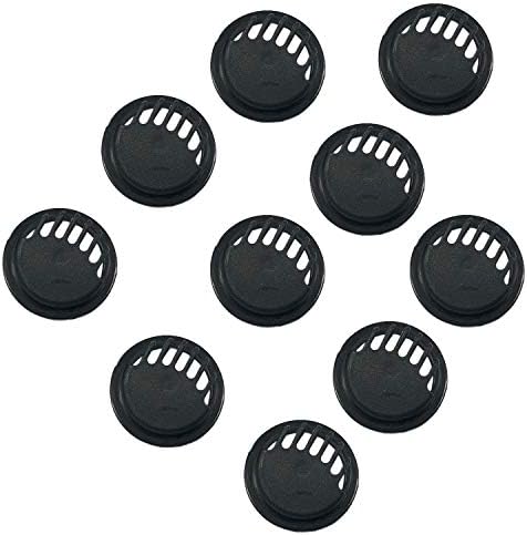WedDecor Round Activated Carbon Protective Filters Accessories Anti-Pollution Dust mask valve Face mask Cover Mouth Filters with 7 Exhaust Values for Running, Cycling & Other Activities (Black) 10 Pcs