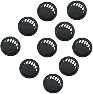 WedDecor Round Activated Carbon Protective Filters Accessories Anti-Pollution Dust mask valve Face mask Cover Mouth Filters with 7 Exhaust Values for Running, Cycling & Other Activities (Black) 10 Pcs