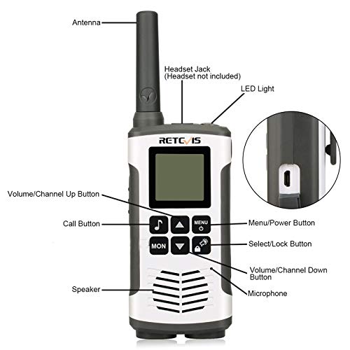 image for Retevis RT45 Walkie Talkie Adult Rechargeable,Long Range Two Way Radio