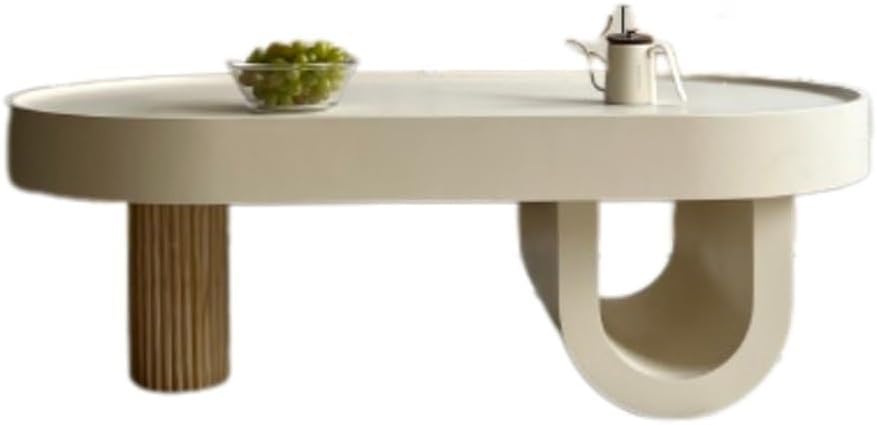 Side End Table Solid Wood Coffee Table for Living Room, Creative Design, Small Space Modern Minimalist Balcony Table, Compact Stylish Furniture for Small Apartments Accent Coffee Table for Living Room