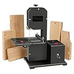 Glowdora Sega A Nastro Professionale da Banco 800w per Lavorazione Legno, Taglio Altezza 70mm, Inclinabile 0-45°, per Piccole Officine, Taglio Curve E Schiuma FullSet