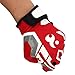 POENVFPO Football Gloves, Wear Resisting | Breathable, Anti Slip Silicone Football Gloves Ideal Gifts for Baseball Cycling (Red L)