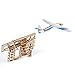 UGEARS Flight Starter Paper Airplane Portable Hand Catapult Mechanical Wooden 3D Model