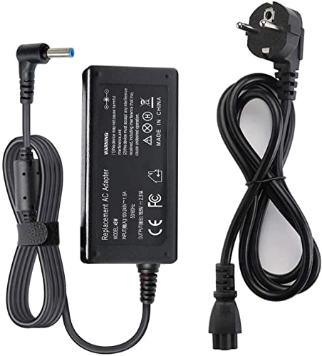 Ywcking Chargeur d'ordinateur Portable 45W pour HP, Adaptateur Secteur pour HP Stream 11 13 14 Series, Elitebook Folio,Pavilion Touchsmart et Plus: 19.5V 2.31A, Connecteur: 4.5 * 3mm