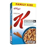 Kellogg's Special K Protein Breakfast Cereal, Protein Cereal, Family Breakfast, Family Size, Original Multi-Grain Touch of Cinnamon, 17.5oz Box (1 Box)