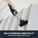 Eureka Home Lightweight Corded Stick Vacuum Cleaner, Powerful Suction Convenient Small Vacuum for Hard Floor, 3-in-1 Hand Vacuum, Blaze Black, NES210