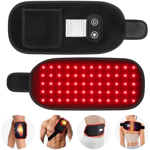 Red Light Therapy, Red Light Therapy for Body, Infrared Light Therapy for Shoulder Waist Muscle Pain Relief, Infrared Heating Pads, Led 660nm&850nm Red Light Therapy Belt Wrap (L) Cover