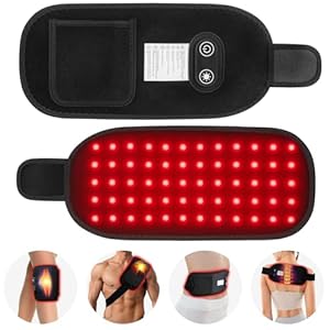 Red Light Therapy, Red Light Therapy for Body, Infrared Light Therapy for Shoulder Waist Muscle Pain Relief, Infrared Heating Pads, Led 660nm&850nm Red Light Therapy Belt Wrap (L)