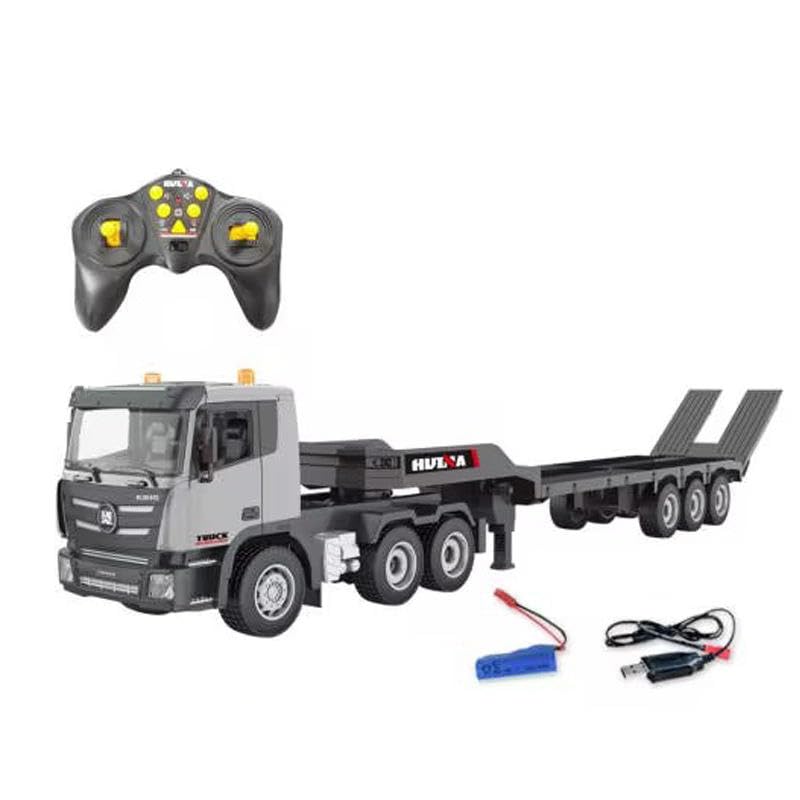 Image of 1318 New 9CH 1 /18 Scale Platform Trailer Vehicle Model Toy 2.4ghz Rc Remote Multi-Functional Engineering Truck