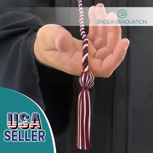 Image of Endea Graduation Single Honor Cord Two-Color (Maroon /White)