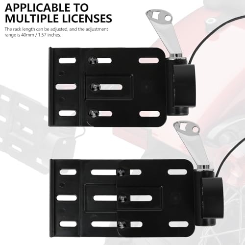 Image of Rear Side License Plate Bracket Holder with LED Light for Harley Sportster XL883, XL1200, Dyna Low Rider FXDLS, Street Bob FXDB 2004-2020 Chrome