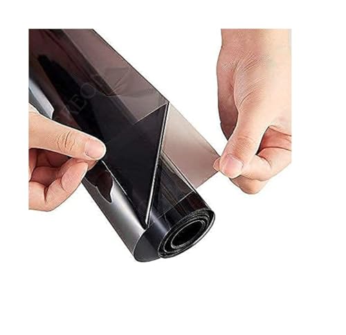 Image of CREON Peel and Stick Window Tint Film Light Black Car Home Privacy Heat Insulation Anti-Uv Office Home Glass Film 20 inch X 75'' Inch, Window Black Film
