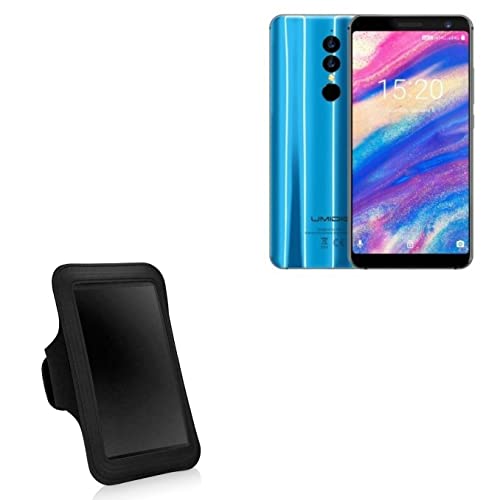 BoxWave Case Compatible with Umidigi A1 Pro - Sports Armband, Adjustable Armband for Workout and Running for Umidigi A1 Pro - Jet Black