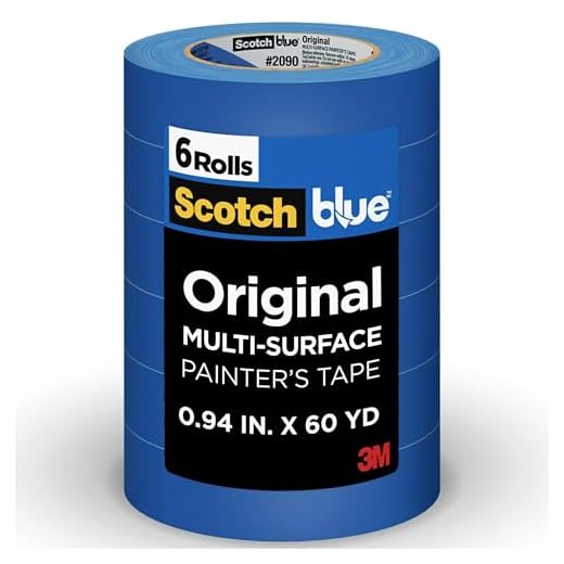 ScotchBlue 2090-24EP6 Original Multi-Surface Painter's Tape, 0.94" Width, Blue, 6 Pack