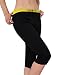 IFLOVE Sauna Sweat Pants for Women Weight Loss Workout Leggings Easy Slim Hot Yoga Capri Thigh Belly Fat Burner Waist Trainer Black M