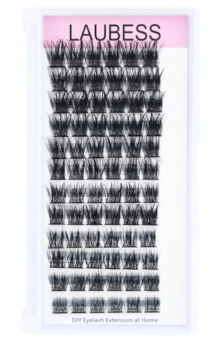 Image of Lash Clusters 72pcs Individual Lashes D Curly Cluster Lashes 0.07mm Thickness Eyelash Clusters DIY Lash Extension Kit Cluster Eyelash Extensions (03-0.07D, 14mm)