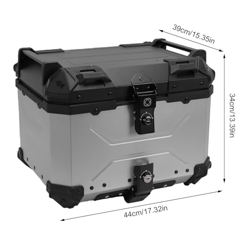 Top Case de Moto 45L Luocute en ABS rigide avec finition intérieure PU soignée