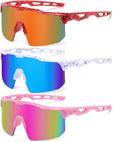 Image of Youth Baseball Sunglasses for Boys Girls Softball Cycling Sports Sunglasses Kids Lightweight UV Protection