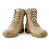LUDEY Men's Combat Boots, Combat Boots, Military Boots, Tactical Boots, Men's Security Shoes, Hiking Shoes, sand, 5 UK #5