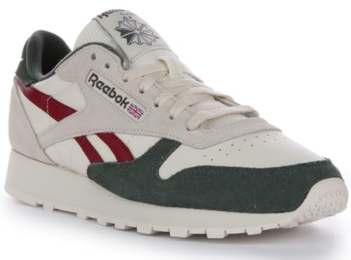 Reebok Unisex Leder Sneaker, Vintage Kreidekreide grün klassisch Bordeaux,...