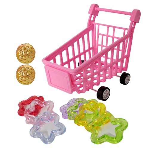 Jouets puzzle pour perroquets, panier pour oiseaux, Jouet de charrette à bras de supermarché pour perroquets, Petit jouet de caddie pour jouer et entraîner...