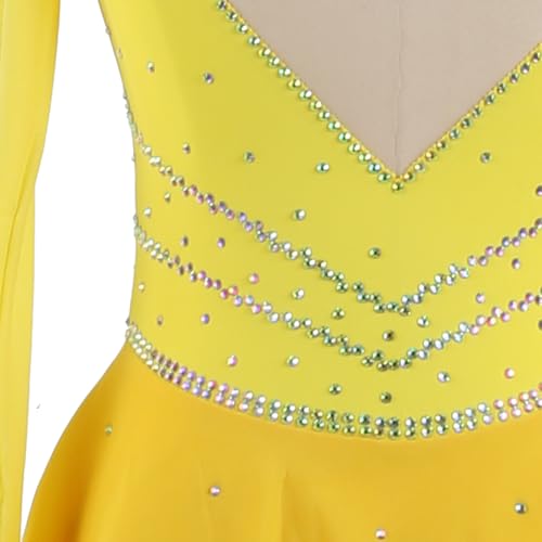 ZAGITOVA Vestido de patinação artística para mulheres, meninas, saia de patinação no gelo, competiçã