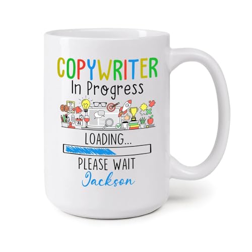 Copywriter In Progress Loading Mug, Personalized Copywriter Mug, Birthday Gifts For Copywriter Men Woman Coworkers, Copywriter Coffee Mug, Custom Copywriter Cup, Copywriter Ceramic Mugs 11oz 15oz